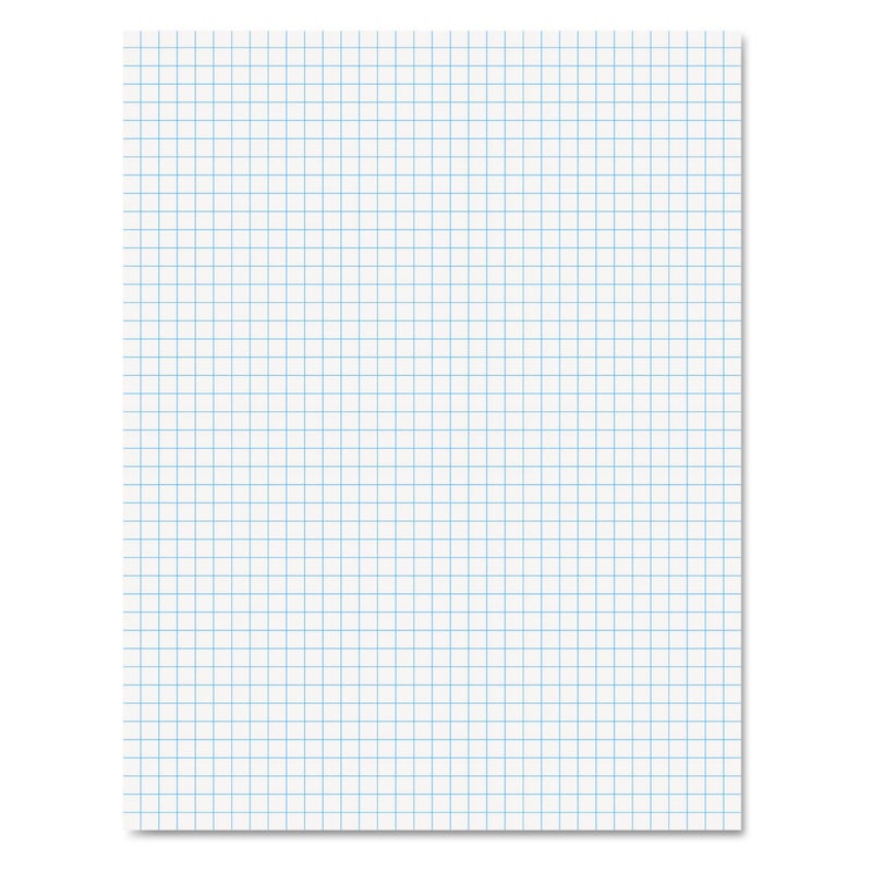 AMPAD 2-Sided Quadrille Pads, Ruled 4 x 4 Sq./Inch, 50 Sheets, 8-1/2 x 11 Inches, White (AMP22000) - Image 1